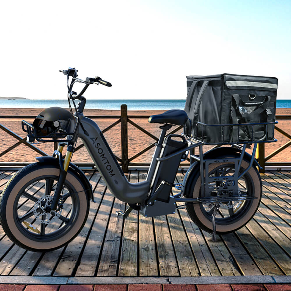 ASOMTOM MAMMOTH 20" Cargo Electric Bike 750W Motor 48V 15Ah Dual Battery