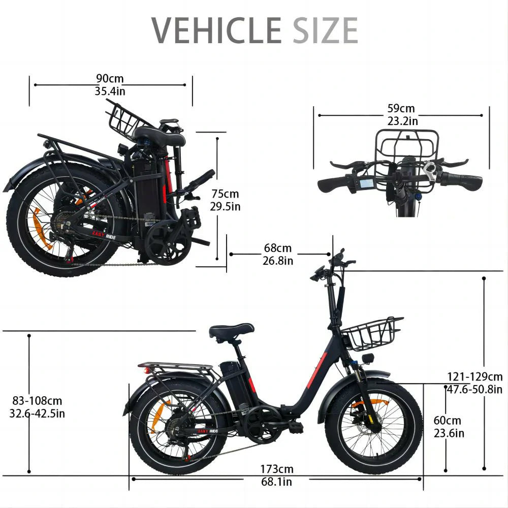 BAOLUJIE DZ-2030 20" Step-Through City Electric Bike 500W Motor 48V 13Ah Battery