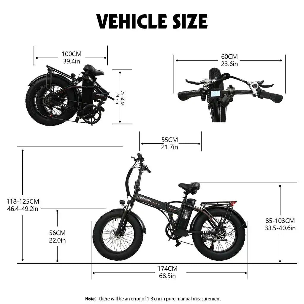 BAOLUJIE DZ2002 20" Folding City Electric Bike 500W Motor 48V 13Ah Battery