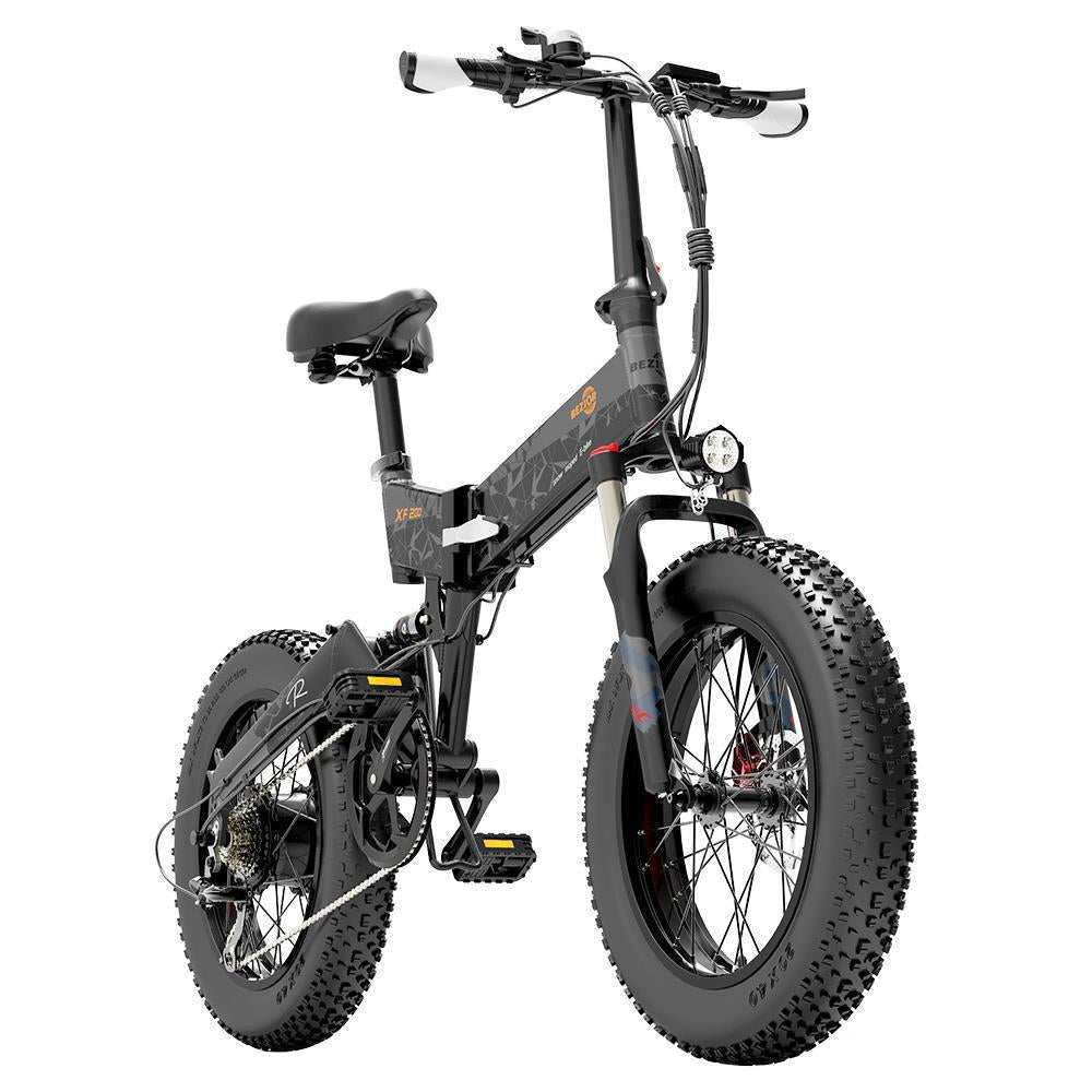 BEZIOR XF200 20*4" Fat Tire Electric Folding Bike 1000W Motor 48V 12.8AH Battery