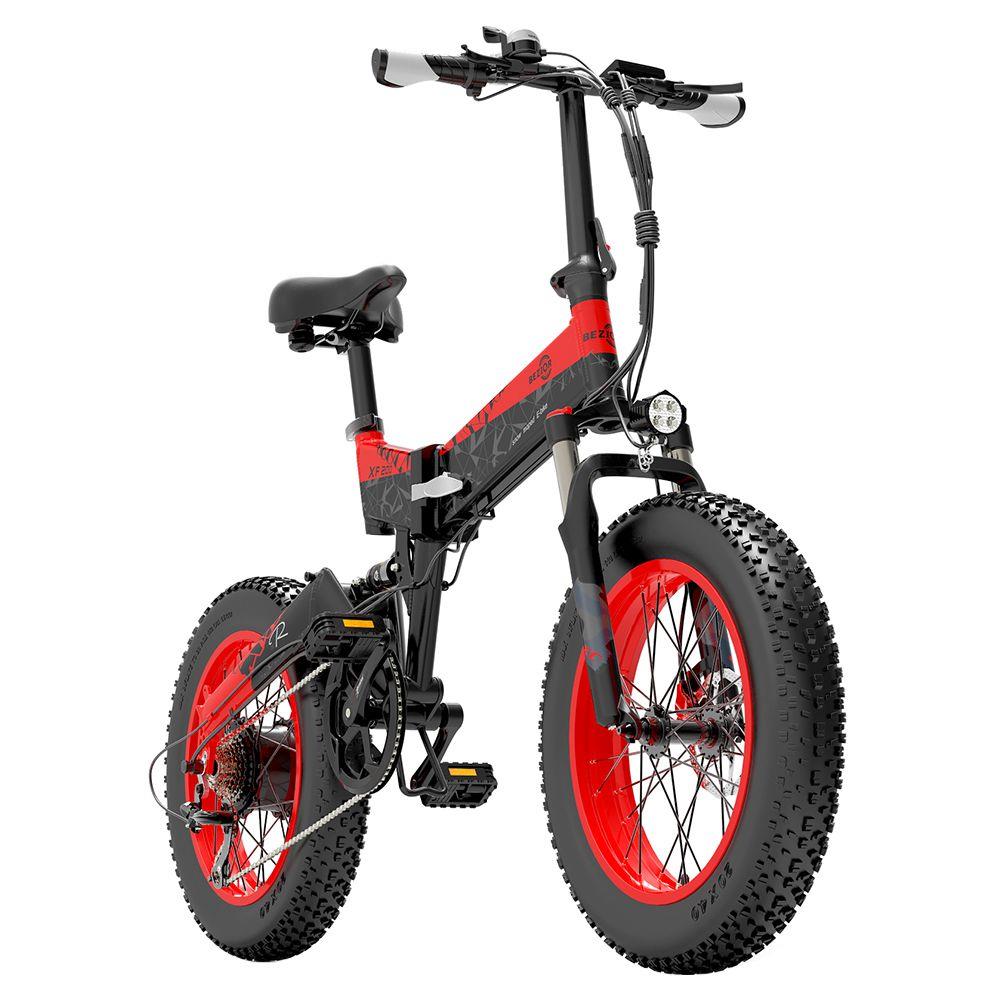 BEZIOR XF200 20*4" Fat Tire Electric Folding Bike 1000W Motor 48V 12.8AH Battery