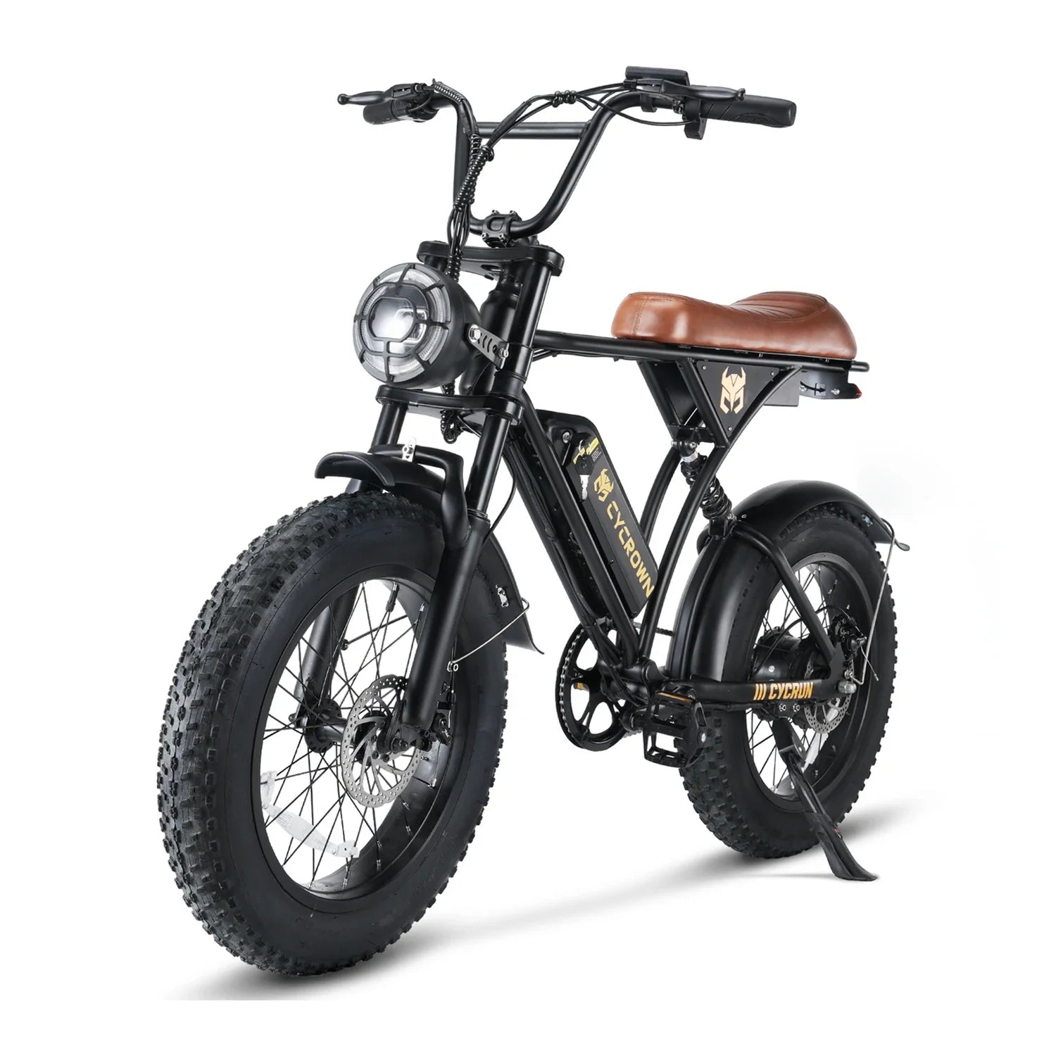 CYCROWN Run 20" Retro Fat Tire Off Road Mountain Electric Bike 750W Motor 36V 10.4Ah Battery