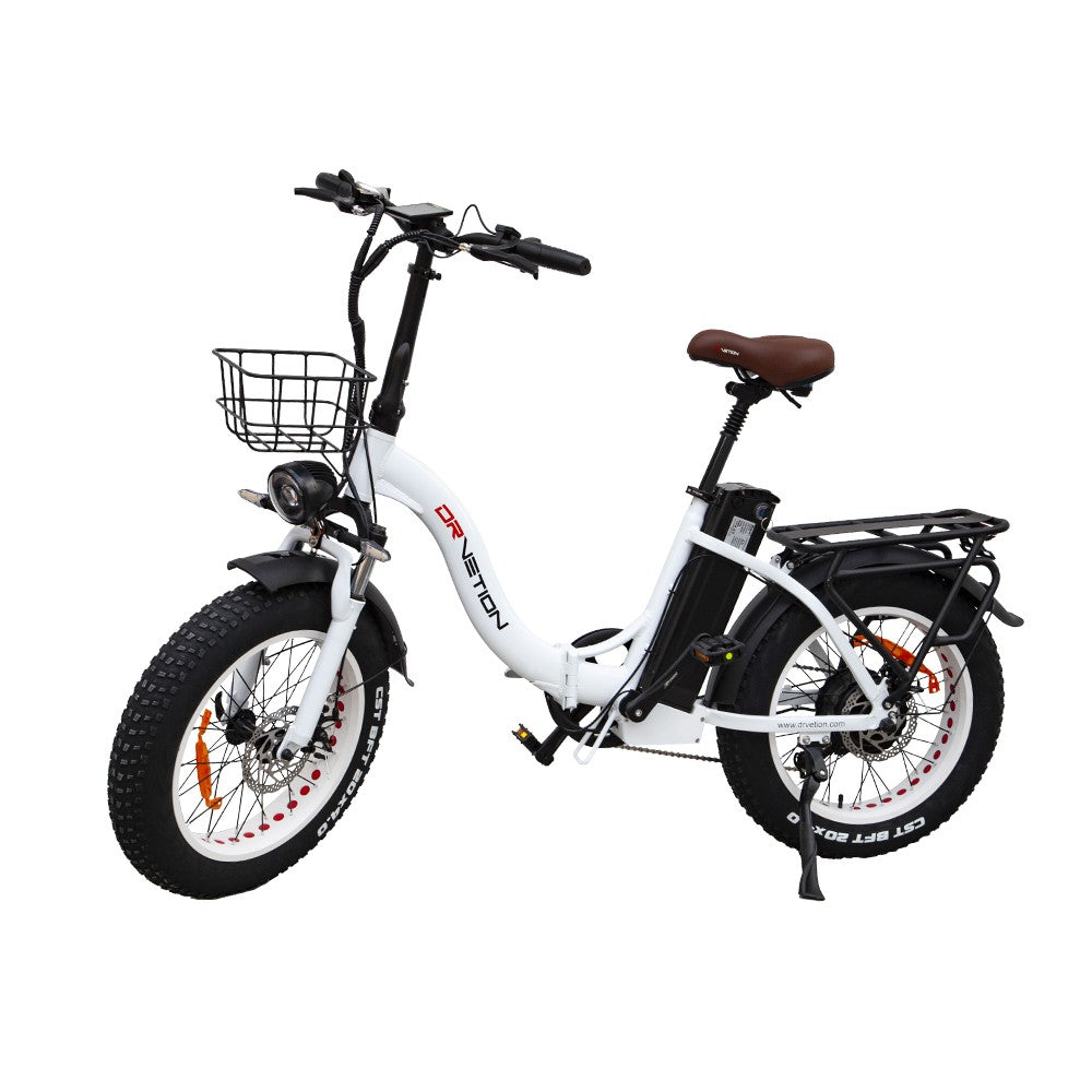 DRVETION CT20 20" Fat Tires Folding Electric Bike 750W Motor 48V 10Ah/15Ah/20Ah Battery