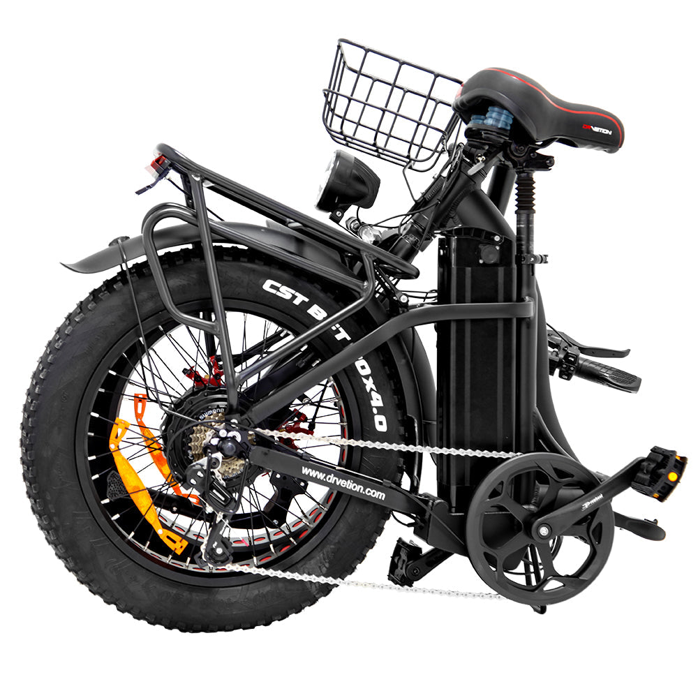 DRVETION CT20 20" Fat Tires Folding Electric Bike 750W Motor 48V 10Ah/15Ah/20Ah Battery