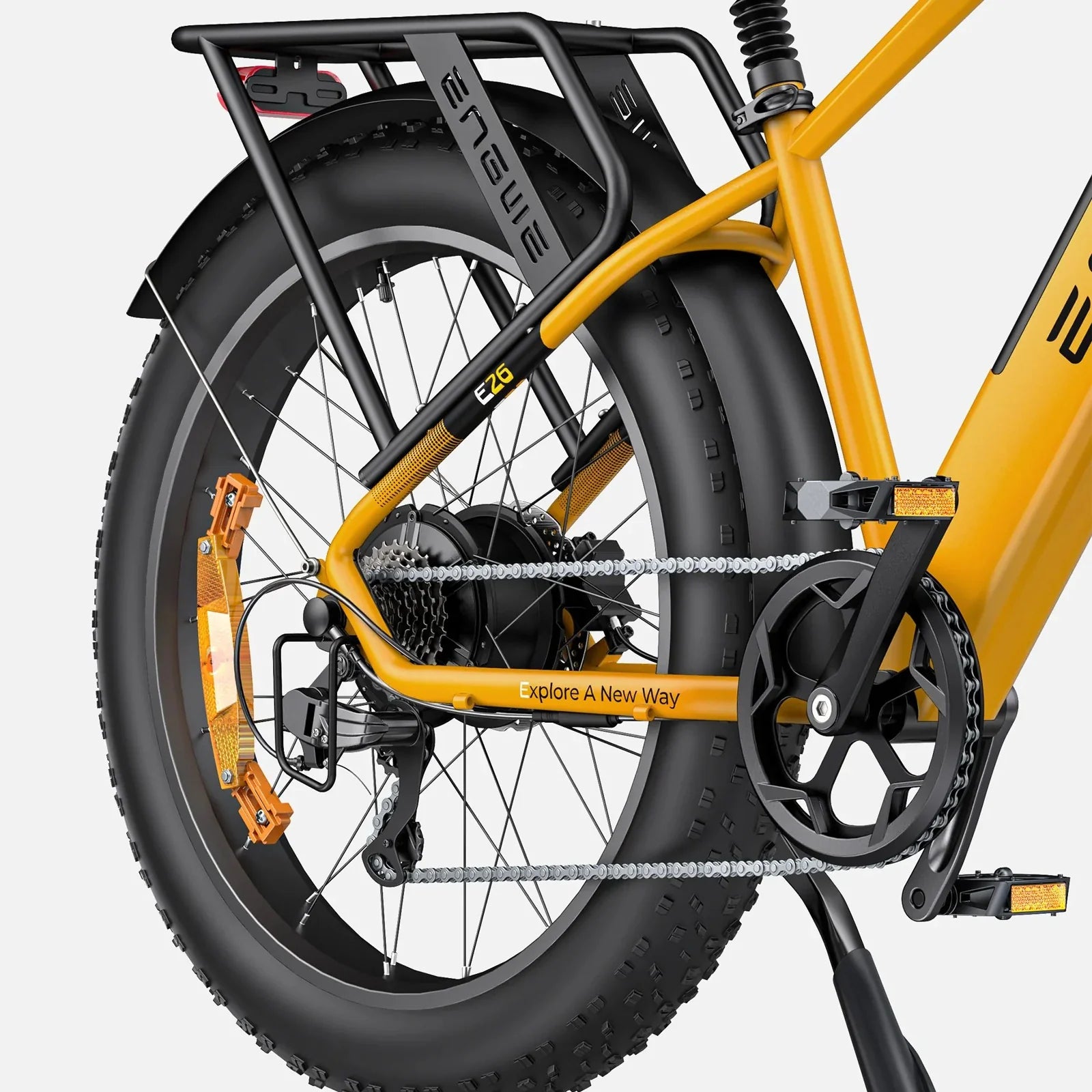 ENGWE E26 Step-Thru 26" Fat Tire All-Terrain Electric Bike 1000W Motor Peak 48V 16Ah Battery