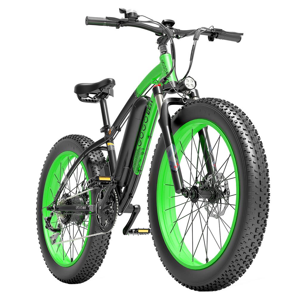 GOGOBEST GF600 26*4" Fat Tire Electric Mountain Bike 1000W Motor 48V 13Ah Battery