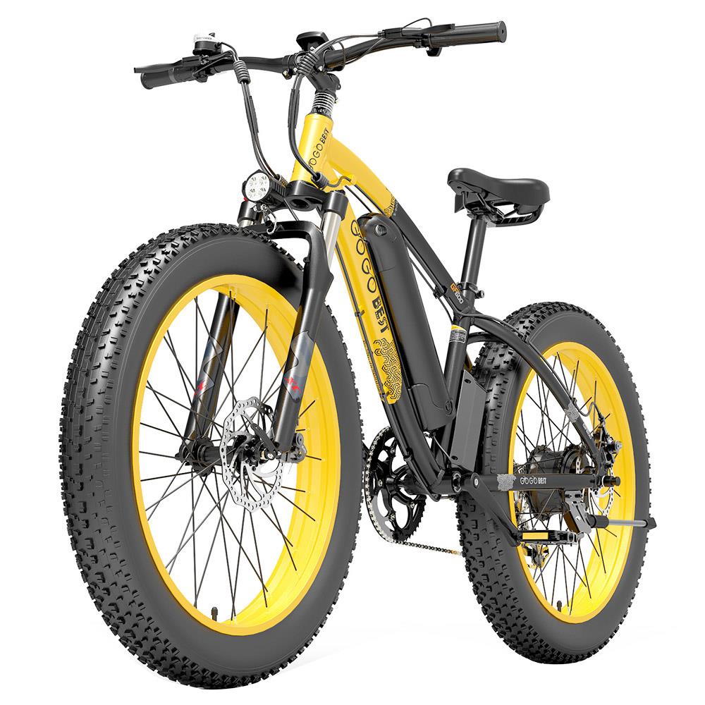 GOGOBEST GF600 26*4" Fat Tire Electric Mountain Bike 1000W Motor 48V 13Ah Battery