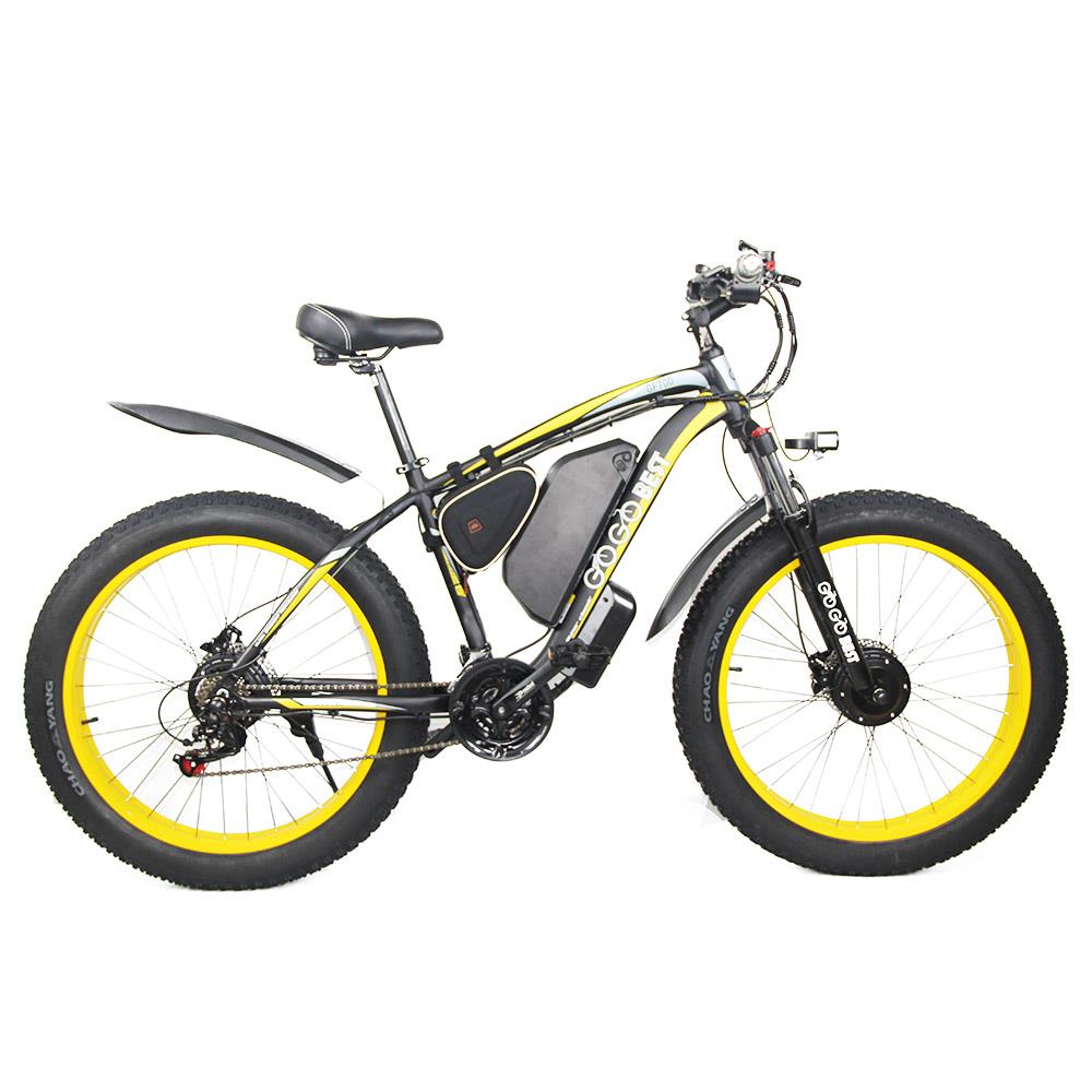 GOGOBEST GF700 26*4" Fat Tire Electric Mountain Bike 500W Motor 48V 17.5Ah Battery