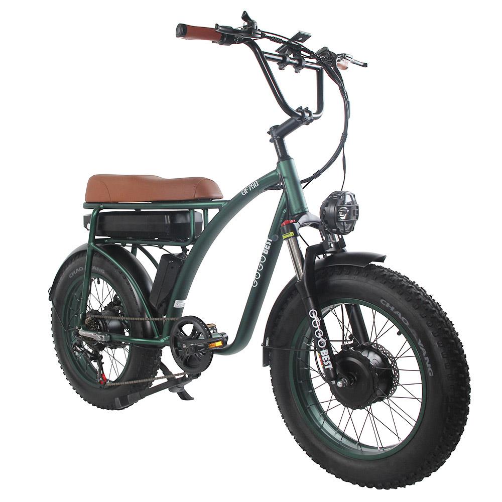 GOGOBEST GF750 20*4" Fat Tire Electric All-Terrain Bike 1000W*2 Dual Motors 48V 17.5Ah Battery