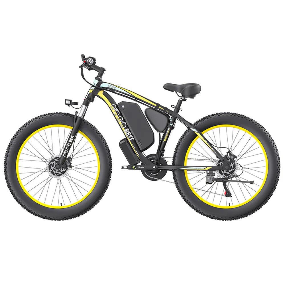 GOGOBEST GF700 26*4" Fat Tire Electric Mountain Bike 500W Motor 48V 17.5Ah Battery