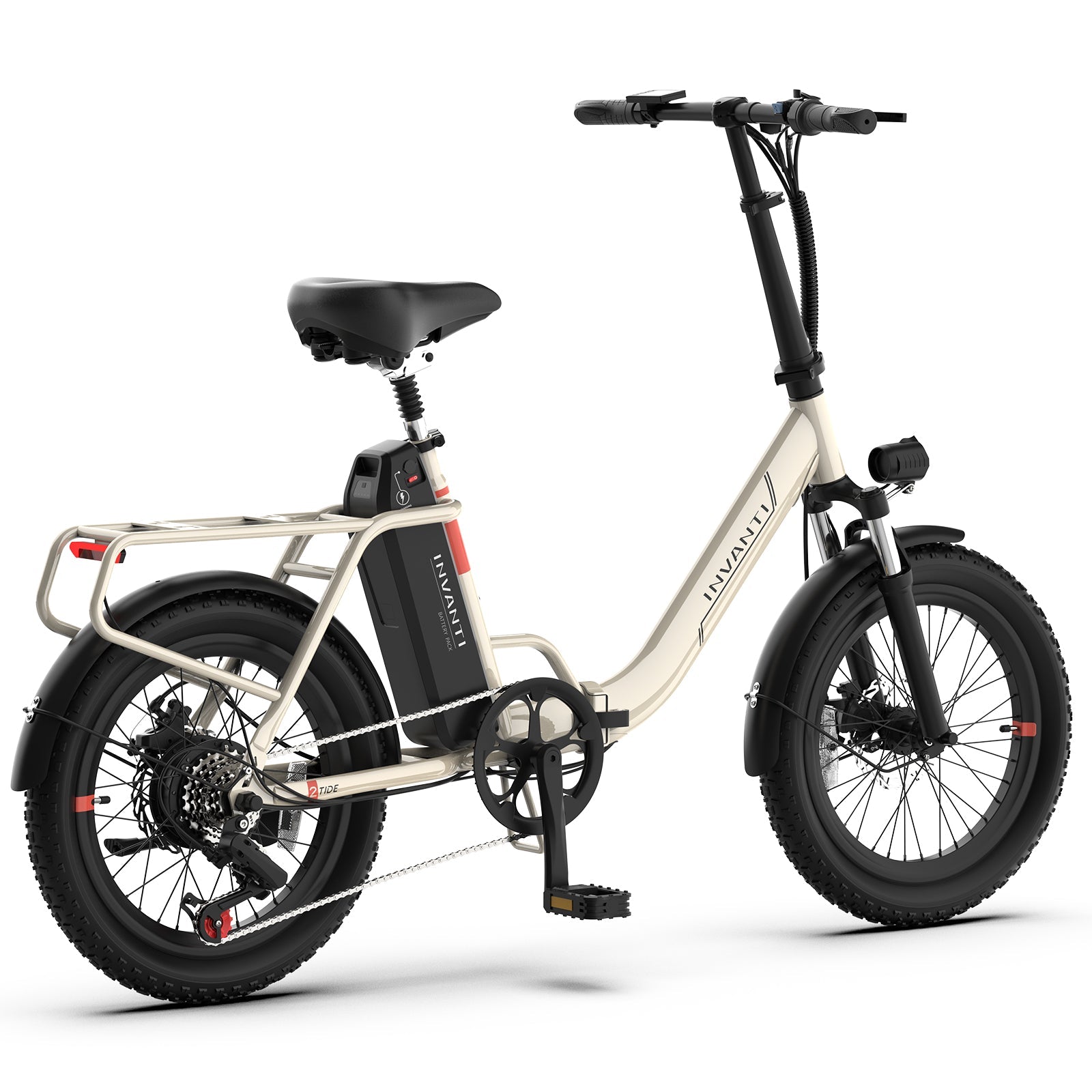 INVANTI TIDE2 20" Folding Electric Bike 500W Motor 48V 10.4Ah Battery