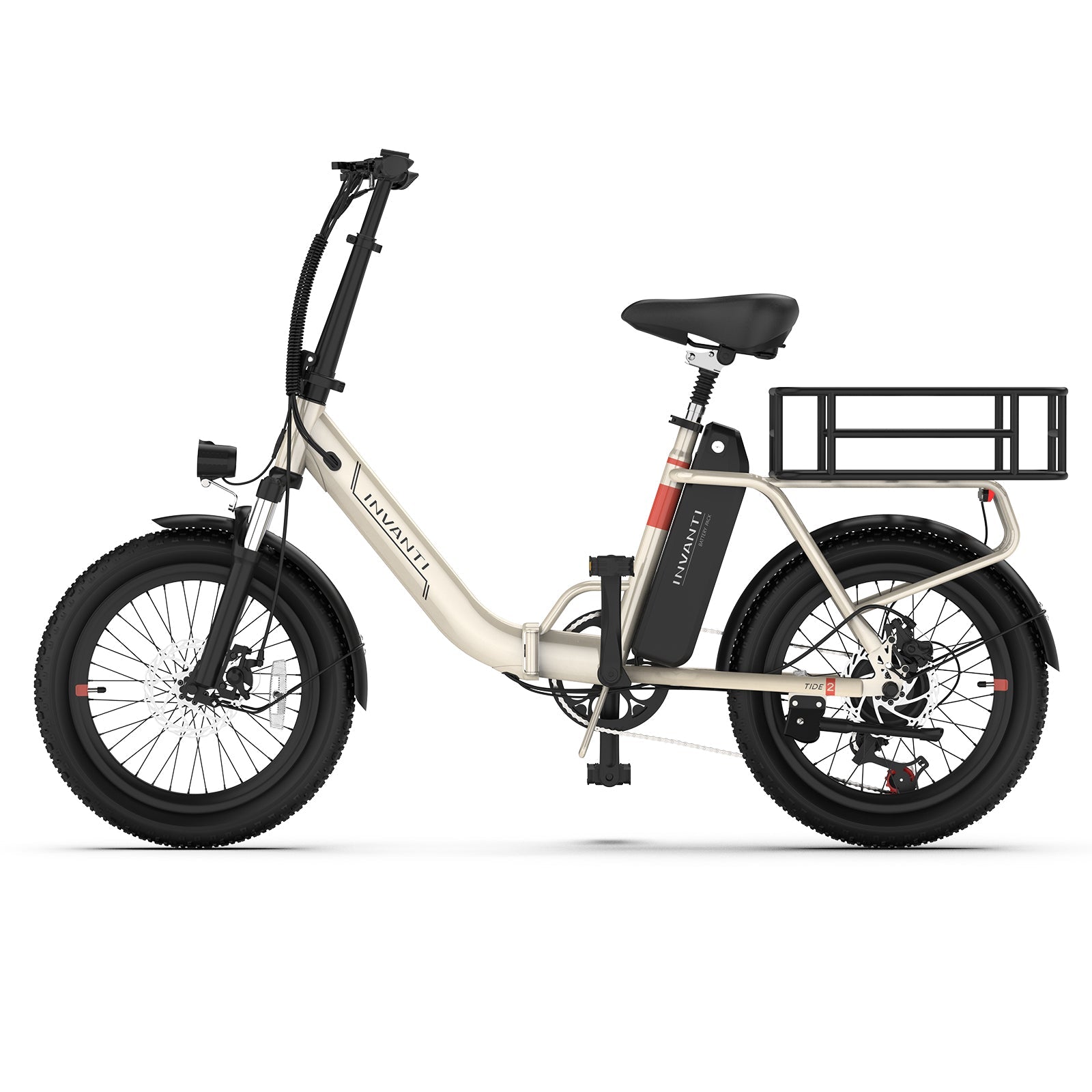 INVANTI TIDE2 20" Folding Electric Bike 500W Motor 48V 10.4Ah Battery