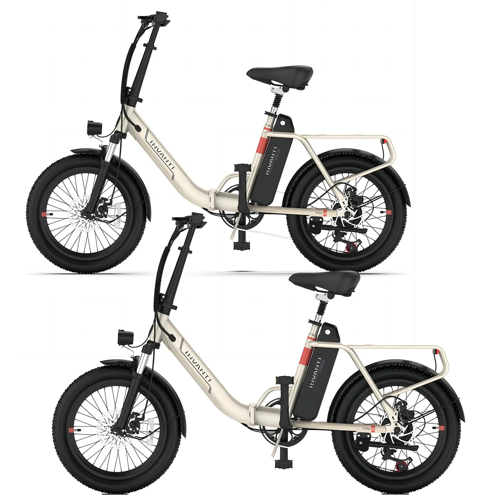 INVANTI TIDE2 Folding Step-Thru Electric Bike Combo