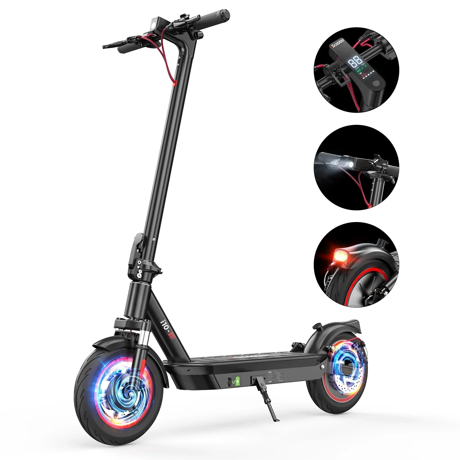 ISCOOTER I10 10" Folding Commuter Electric Scooter 650W Motor 42V 15Ah Battery