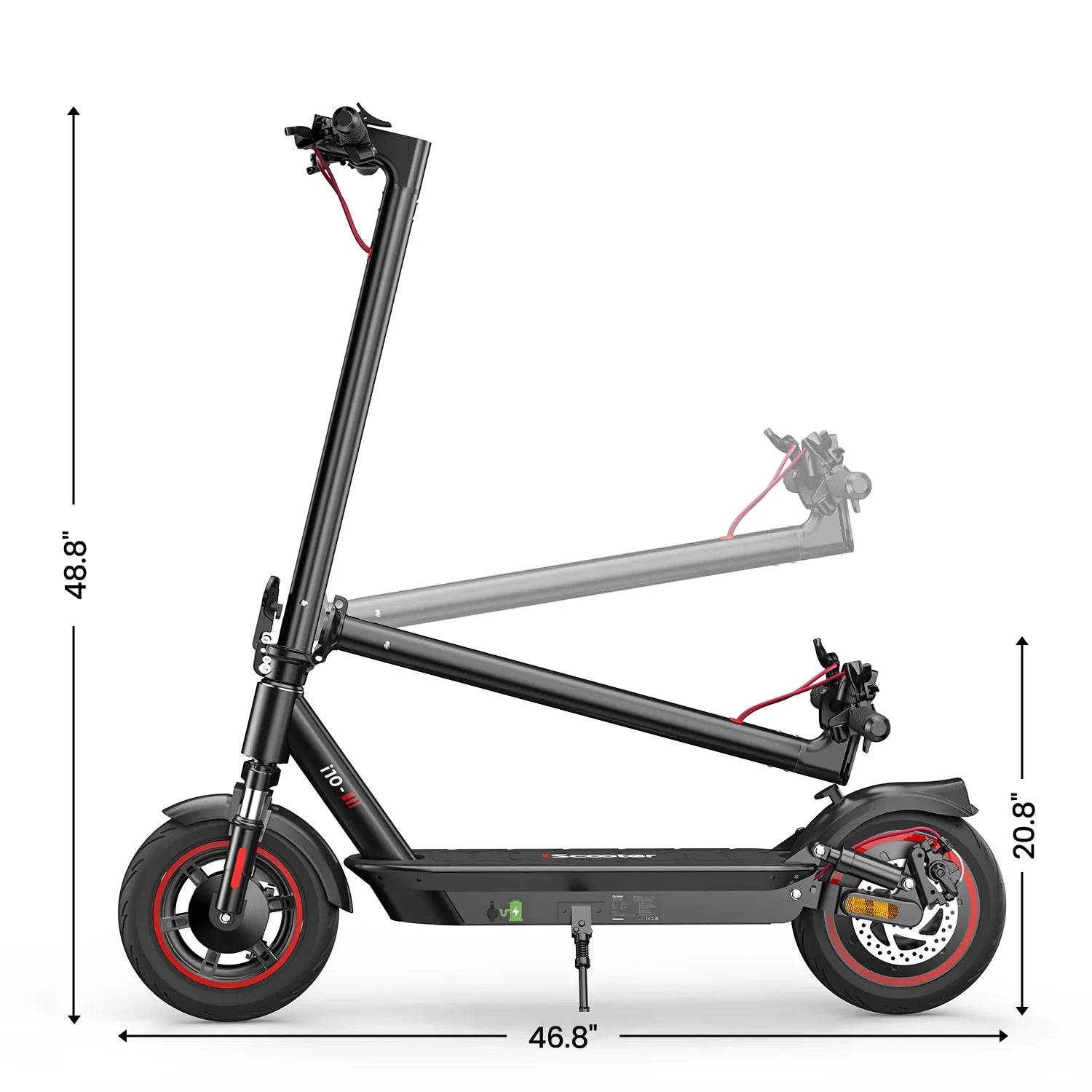 ISCOOTER I10 10" Folding Commuter Electric Scooter 650W Motor 42V 15Ah Battery