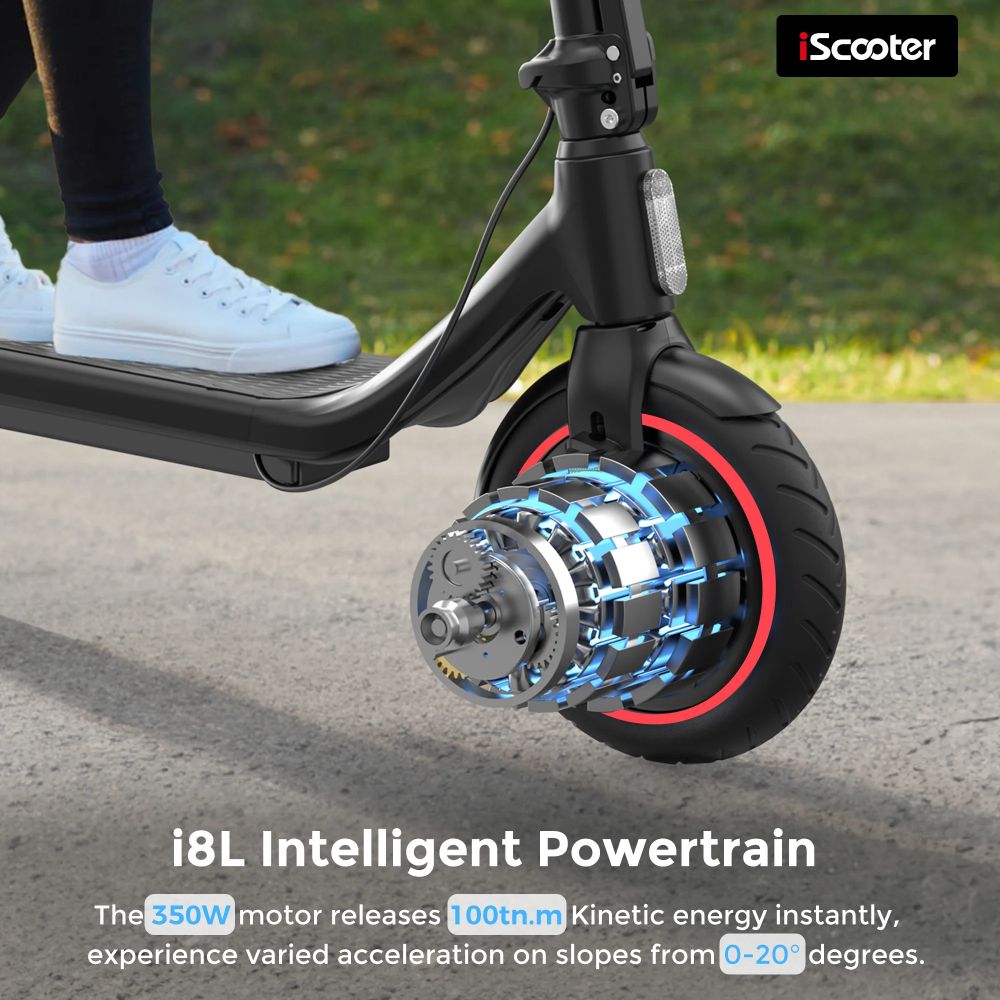 ISCOOTER I8L 8.5" Folding Commuter Electric Scooter 350W Motor 42V 7.5Ah Battery