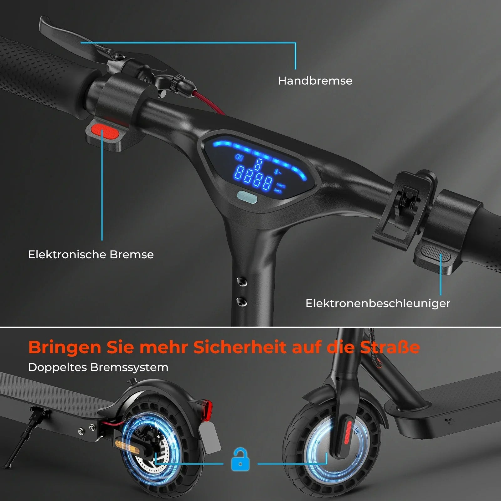 ISINWHEEL E9T Max 10" Commuting Electric Scooter 500W Motor 42V 10Ah Battery (ABE)