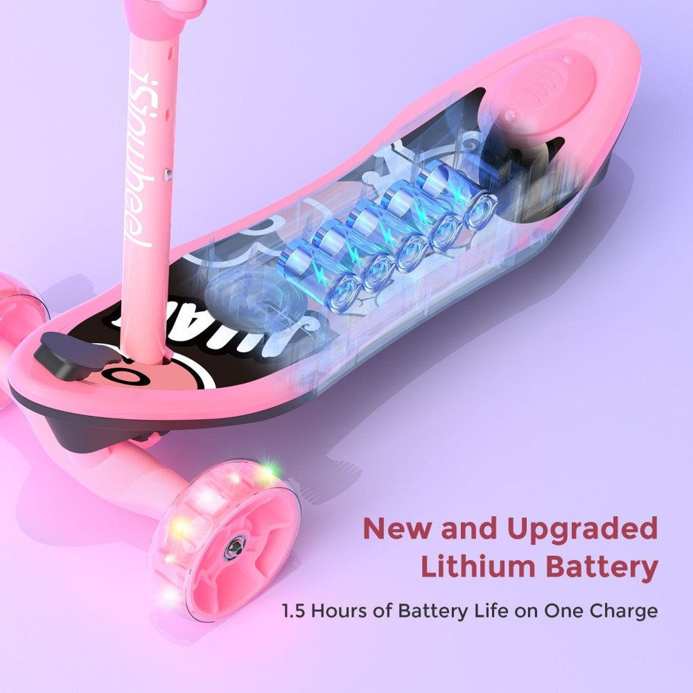 ISINWHEEL Mini Pro Kids 3 Wheel Electric Scooter 60W Motor 12.8-14.6V 5Ah Battery (2 IN 1 Design）