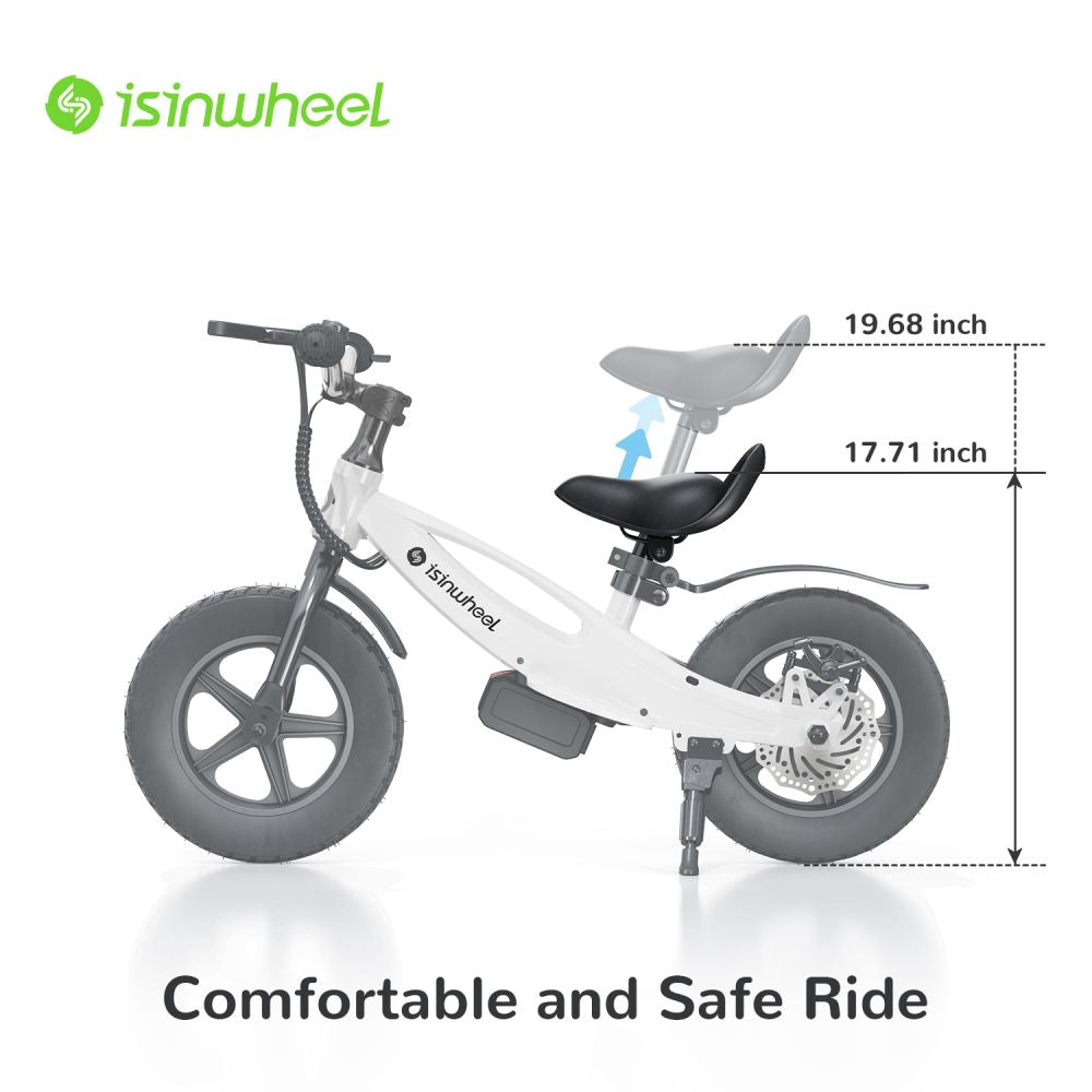 ISINWHEEL SK12 Electric Balance Bike for Kids 150W Motor 18V 2.5Ah Battery