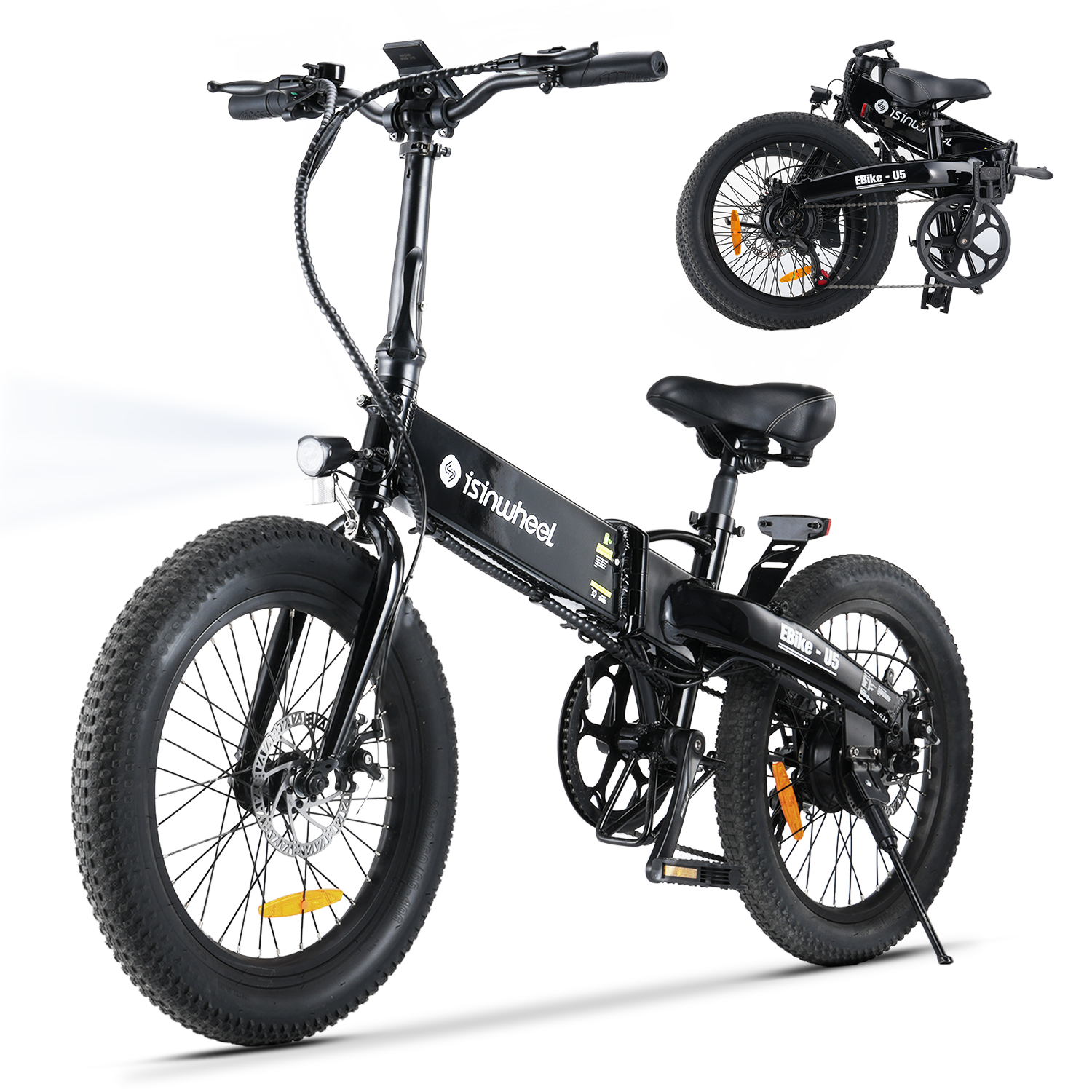 ISINWHEEL U5 20" Folding Electric Bike 500W Motor 48V 7.8Ah Battery