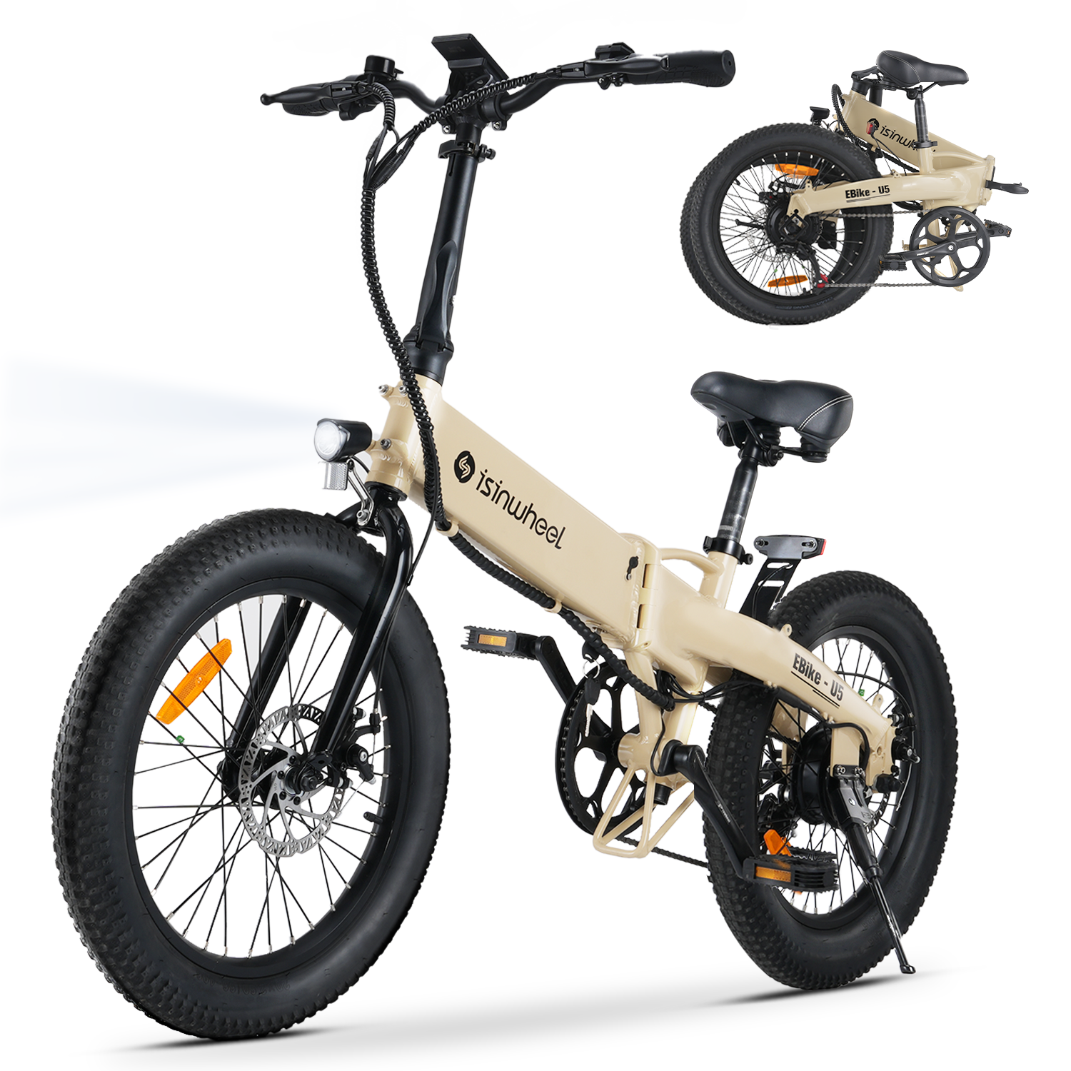 ISINWHEEL U5 20" Folding Electric Bike 500W Motor 48V 7.8Ah Battery