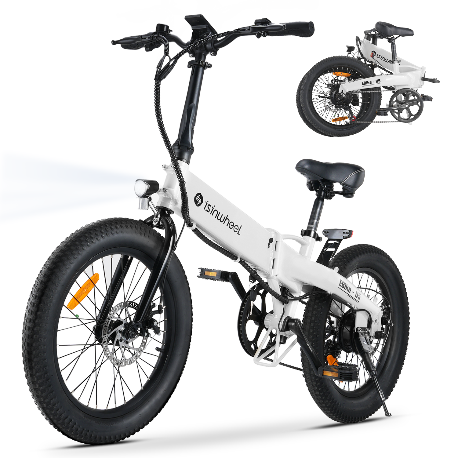 ISINWHEEL U5 20" Folding Electric Bike 500W Motor 48V 7.8Ah Battery