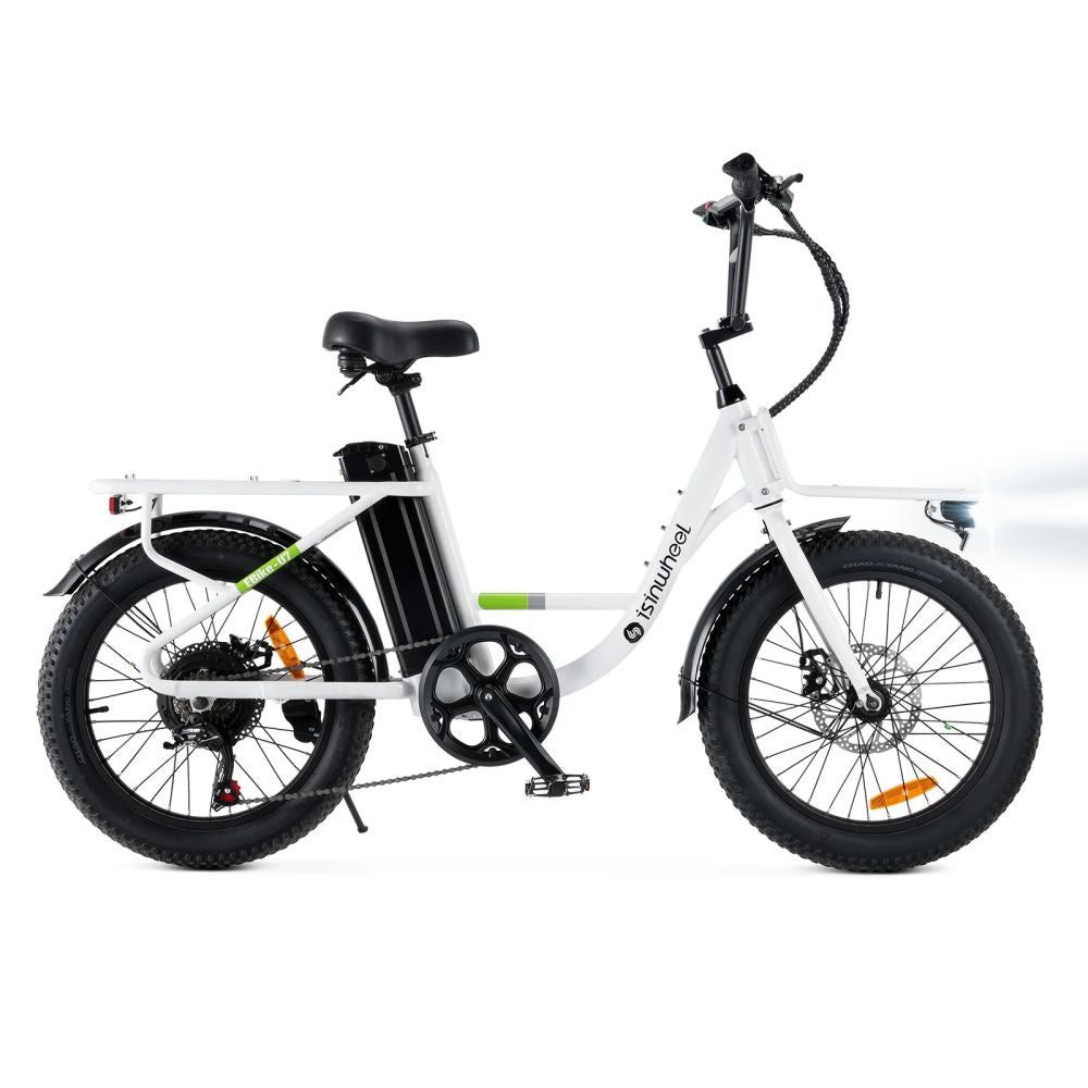 ISINWHEEL U7 20" Step-Thru Cargo Electric Bike 500W Motor 48V 10.4Ah Battery