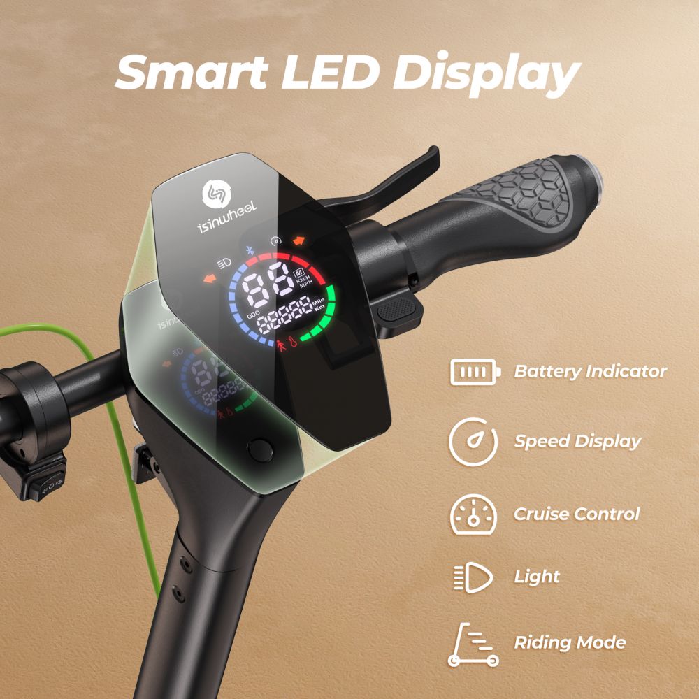 ISINWHEEL S10 Plus 10" Commuting Electric Scooter 750W Motor 42V 15Ah Battery