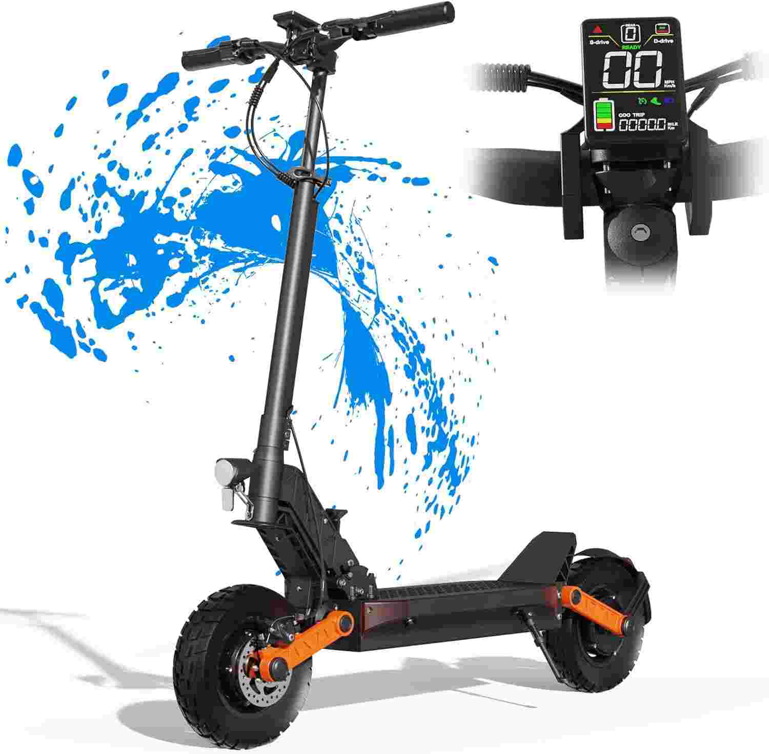 JOYOR S10-S-Z 10" Off-Road Electric Scooter 2*1000W Dual Motors 60V 18Ah Battery