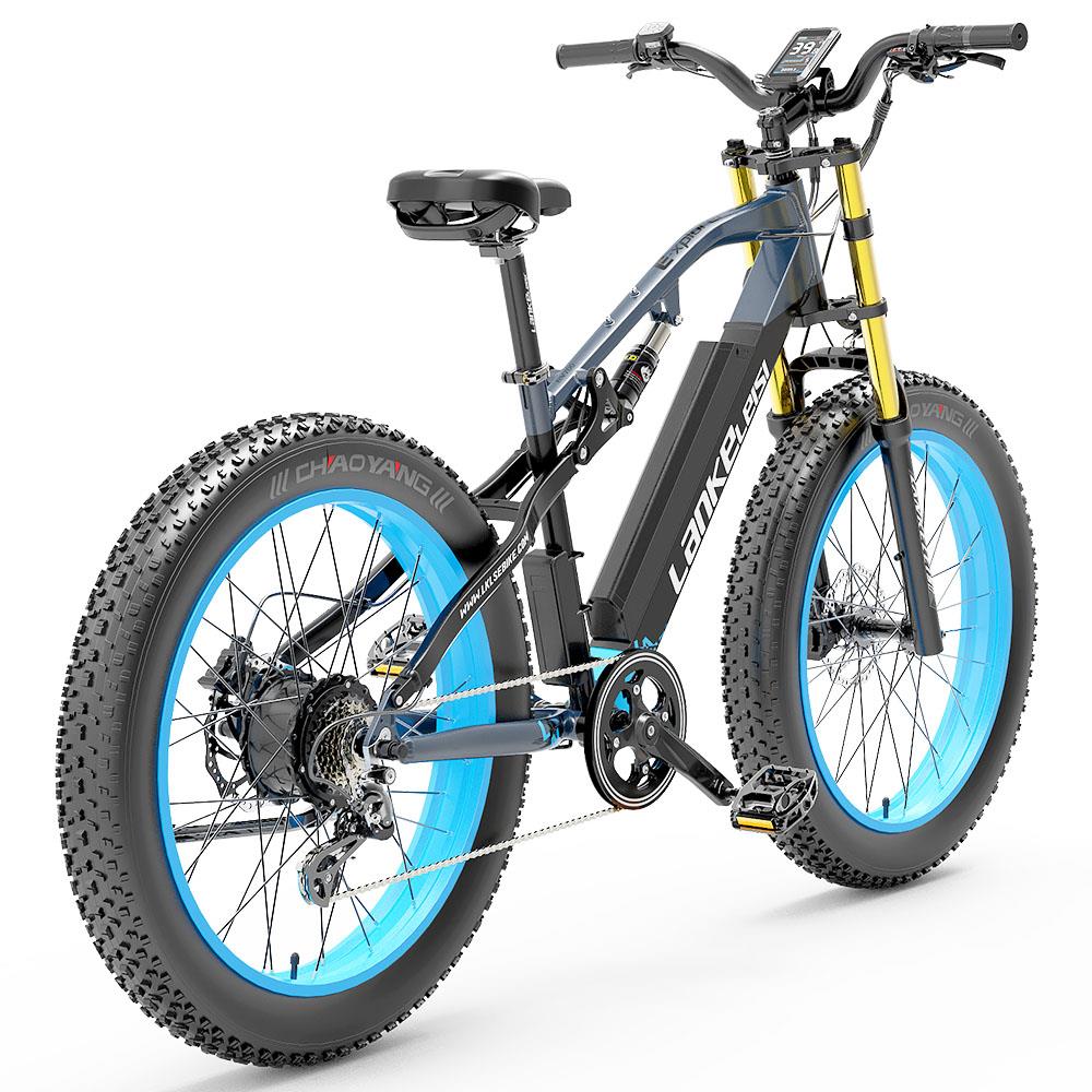 LANKELEISI RV700 26" Fat Tire Mountain Electric Bike 1000W Motor 48V 16Ah Battery