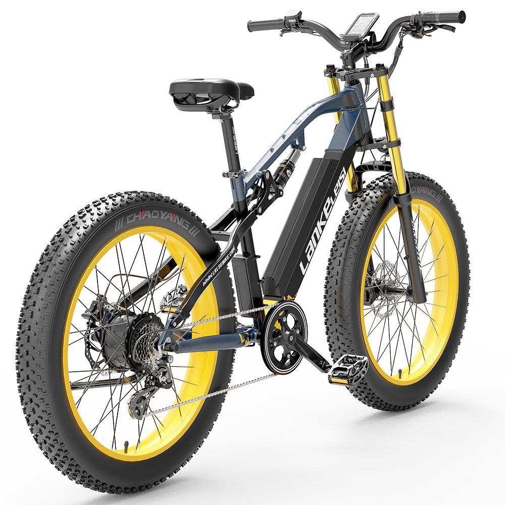 LANKELEISI RV700 26" Fat Tire Mountain Electric Bike 1000W Motor 48V 16Ah Battery