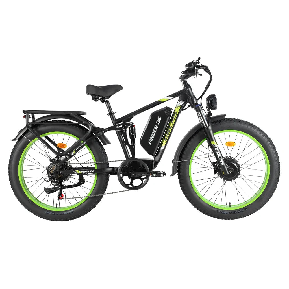 ORLMS FINDER26 26" Mountain Electric Bike 1000W*2 Dual Motor 52V 25Ah Battery