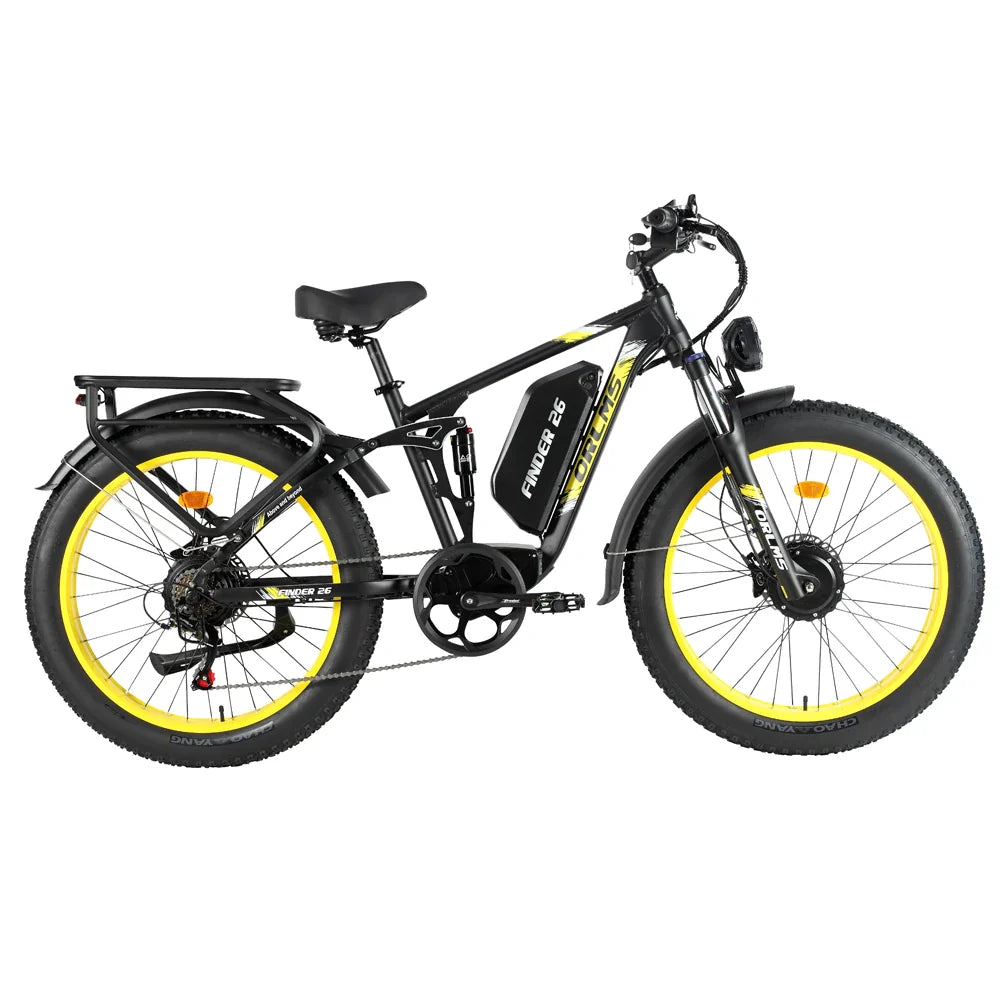 ORLMS FINDER26 26" Mountain Electric Bike 1000W*2 Dual Motor 52V 25Ah Battery