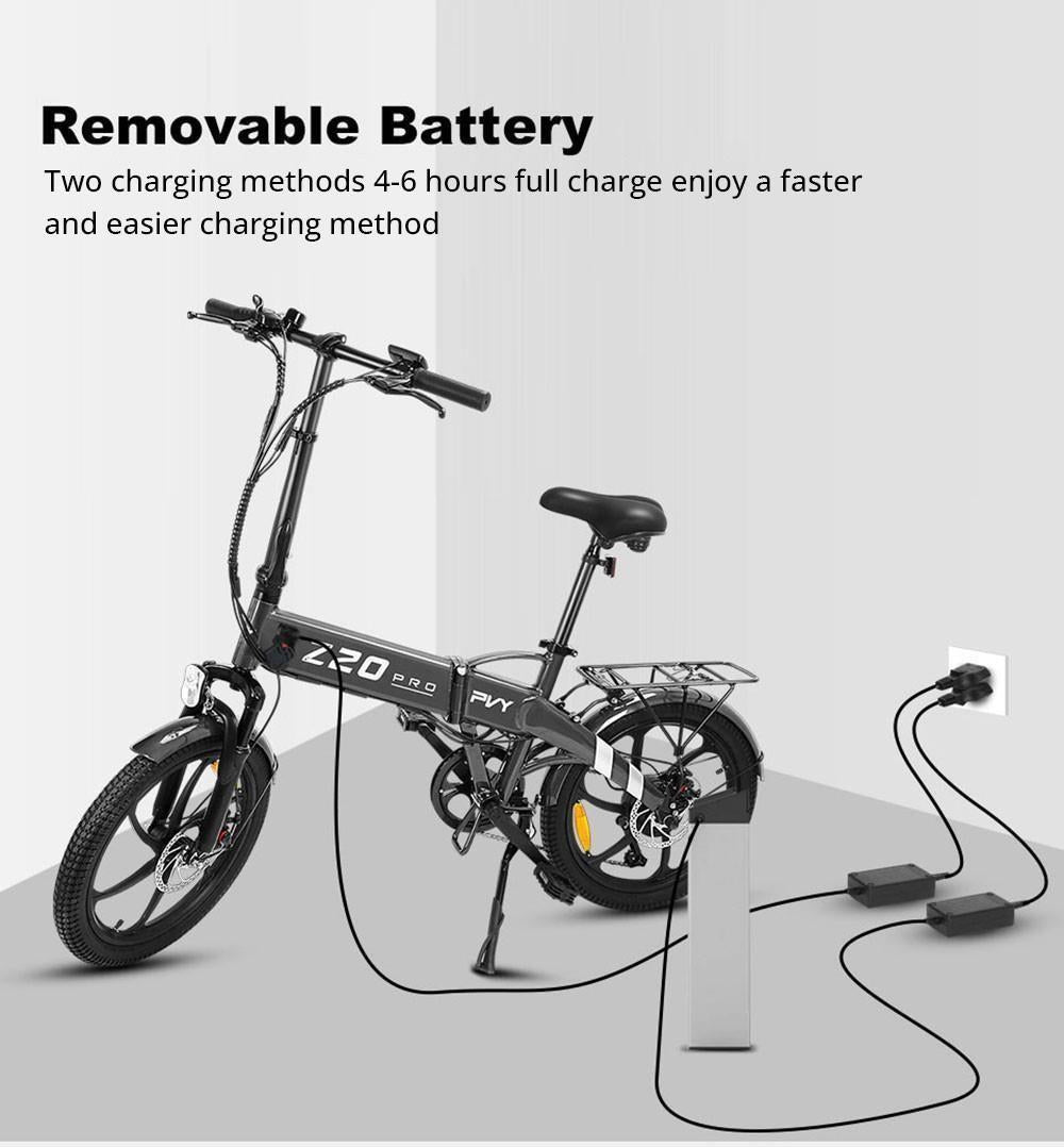 PVY Z20 Pro 20" Electric Folding Commuter City Bike 250W Motor 36V 10.4AH(UK)/14Ah(EU) Battery