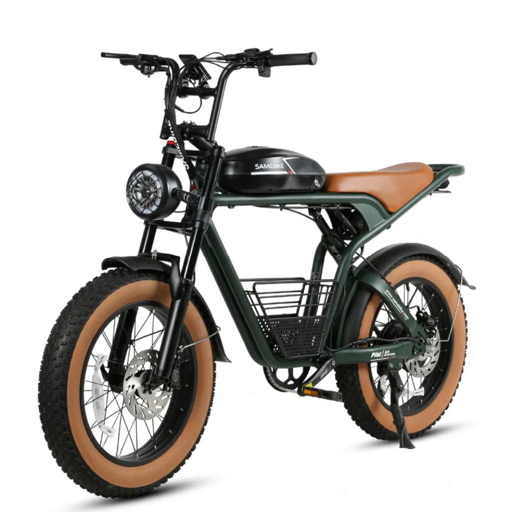 SAMEBIKE Pilot M20 SE 20" Retro Electric Dirt Bike 1000W Motor 48V 18Ah Battery