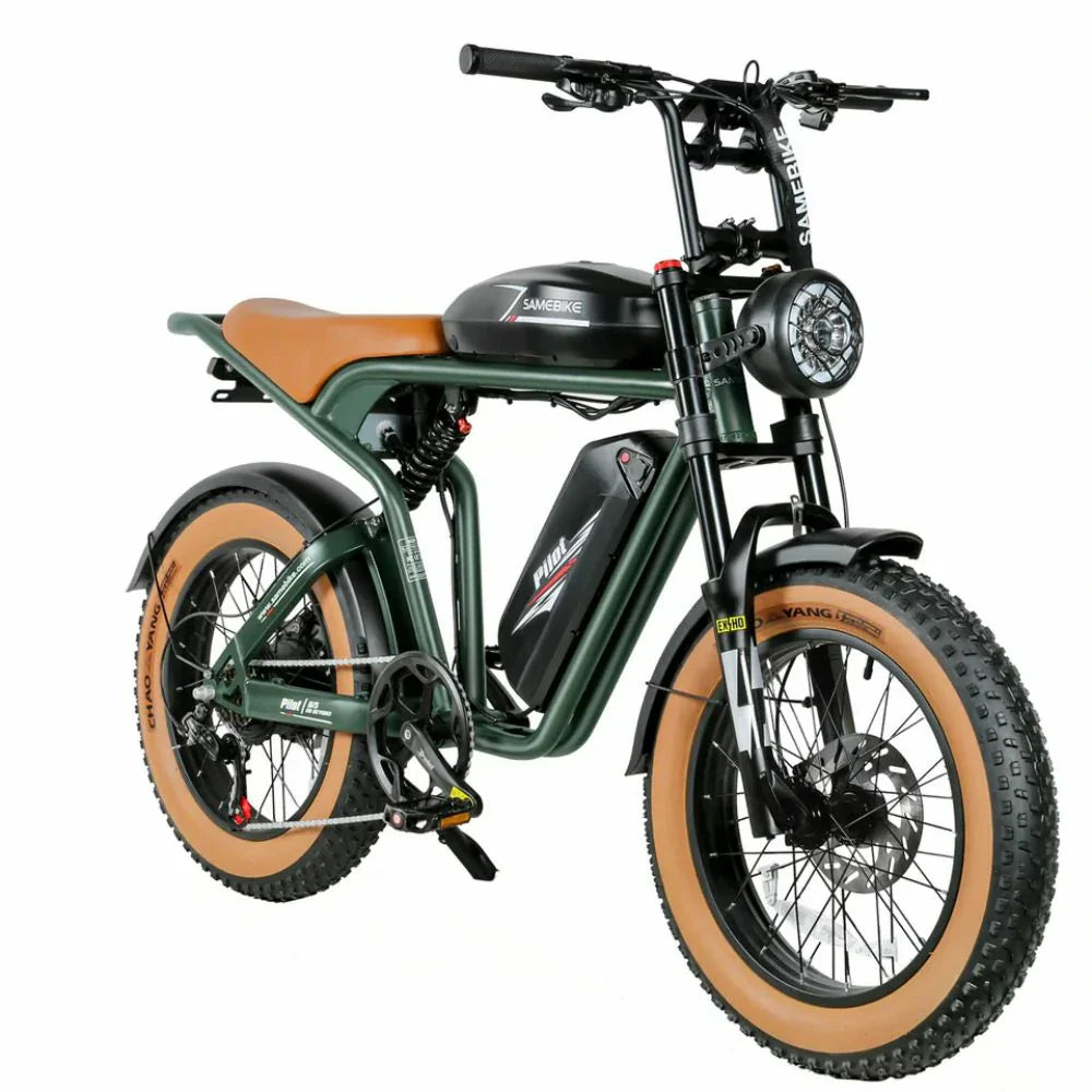 SAMEBIKE Pilot M20-III (SR) 20" Retro Electric Dirt Bike 2000W Dual Motors 48V 36Ah Dual Batteries