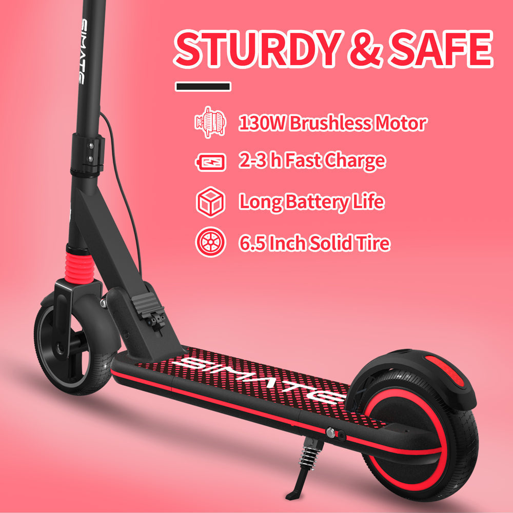 SIMATE S3 6.5" Kid‘s Foldable Electric Scooter 130W Motor 24V 2.5Ah Battery