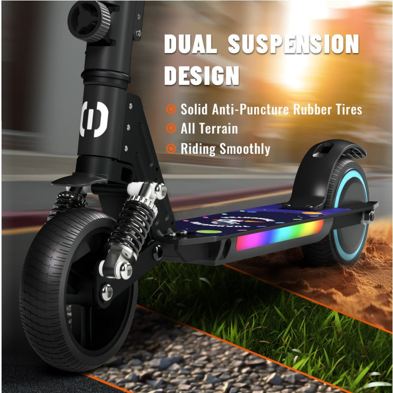 SIMATE S5 Kid's Foldable Colorful Body Lights Electric Scooter Combo (New)