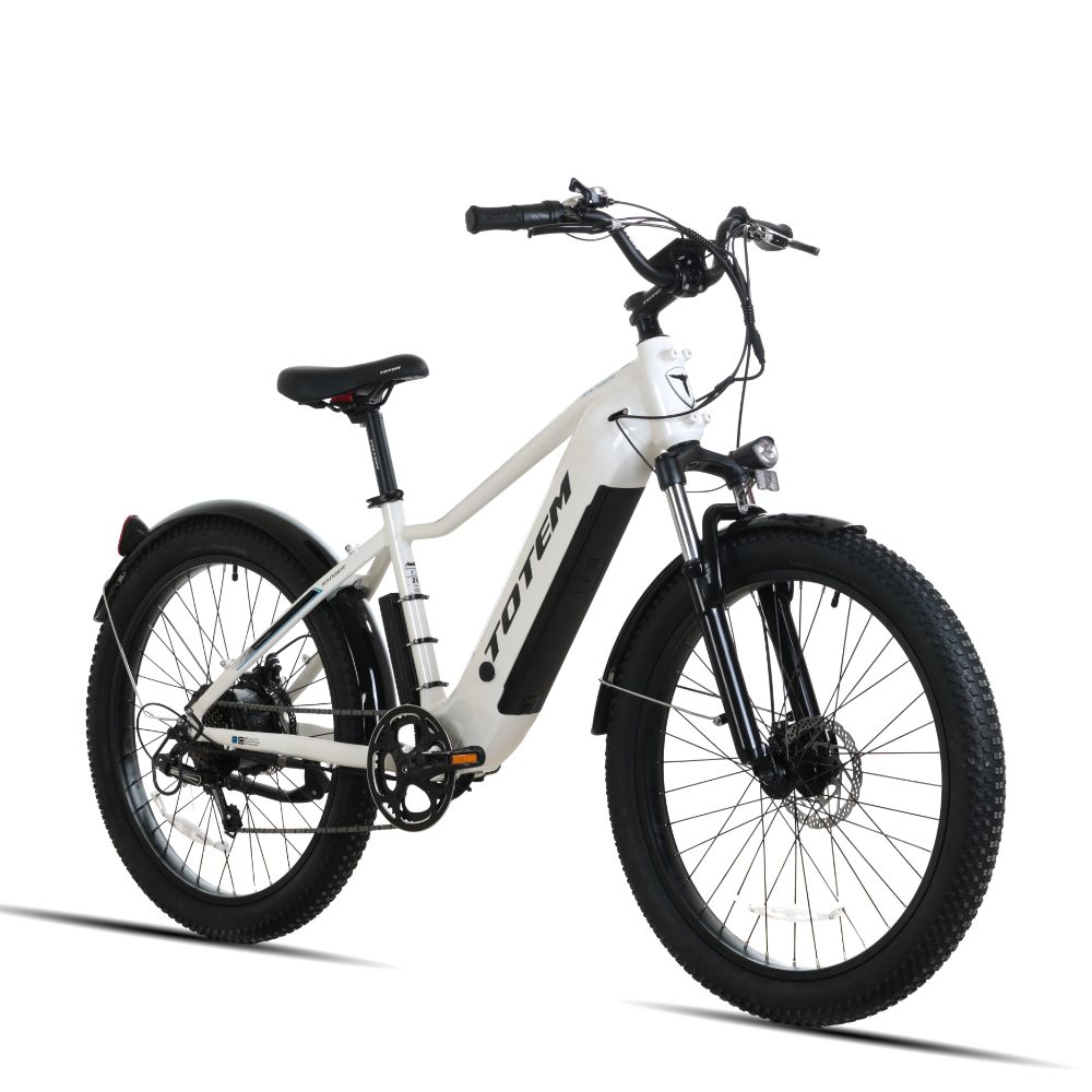 TOTEM Ranger 26" Fat Tire Electric Bike 750W Geared Hub Motor 48V 15Ah Battery