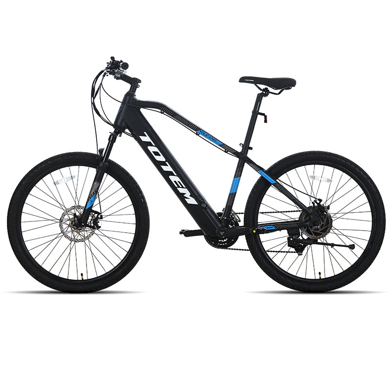 TOTEM Volcano 27.5" Electric Mountain Bike with Fenders 500W Rear HUB Motor 48V 10.4Ah Battery