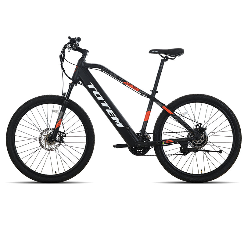 TOTEM Volcano 27.5" Electric Mountain Bike with Fenders 500W Rear HUB Motor 48V 10.4Ah Battery