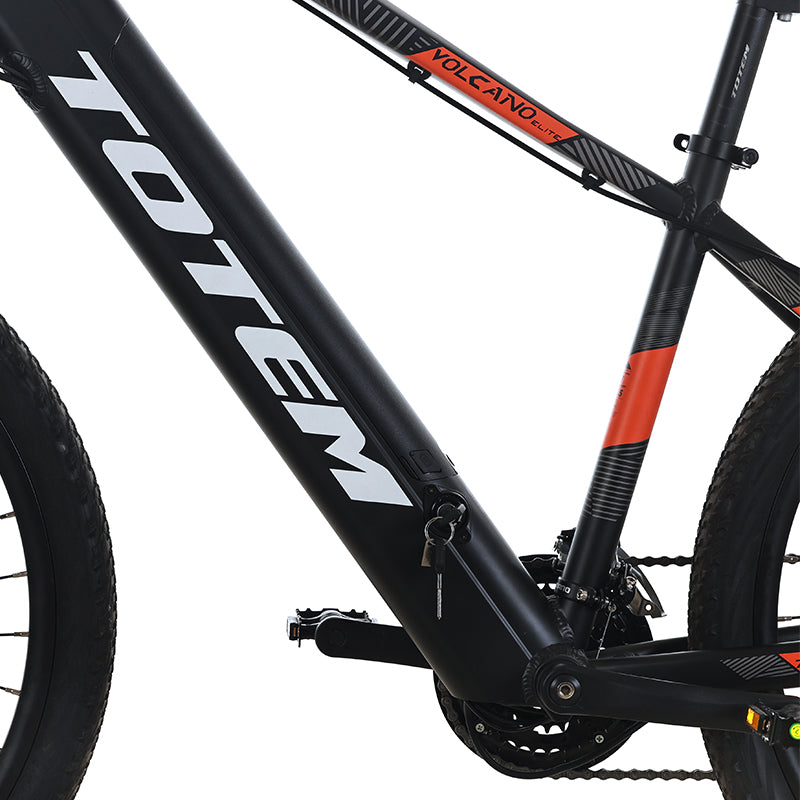 TOTEM Volcano 27.5" Electric Mountain Bike with Fenders 500W Rear HUB Motor 48V 10.4Ah Battery