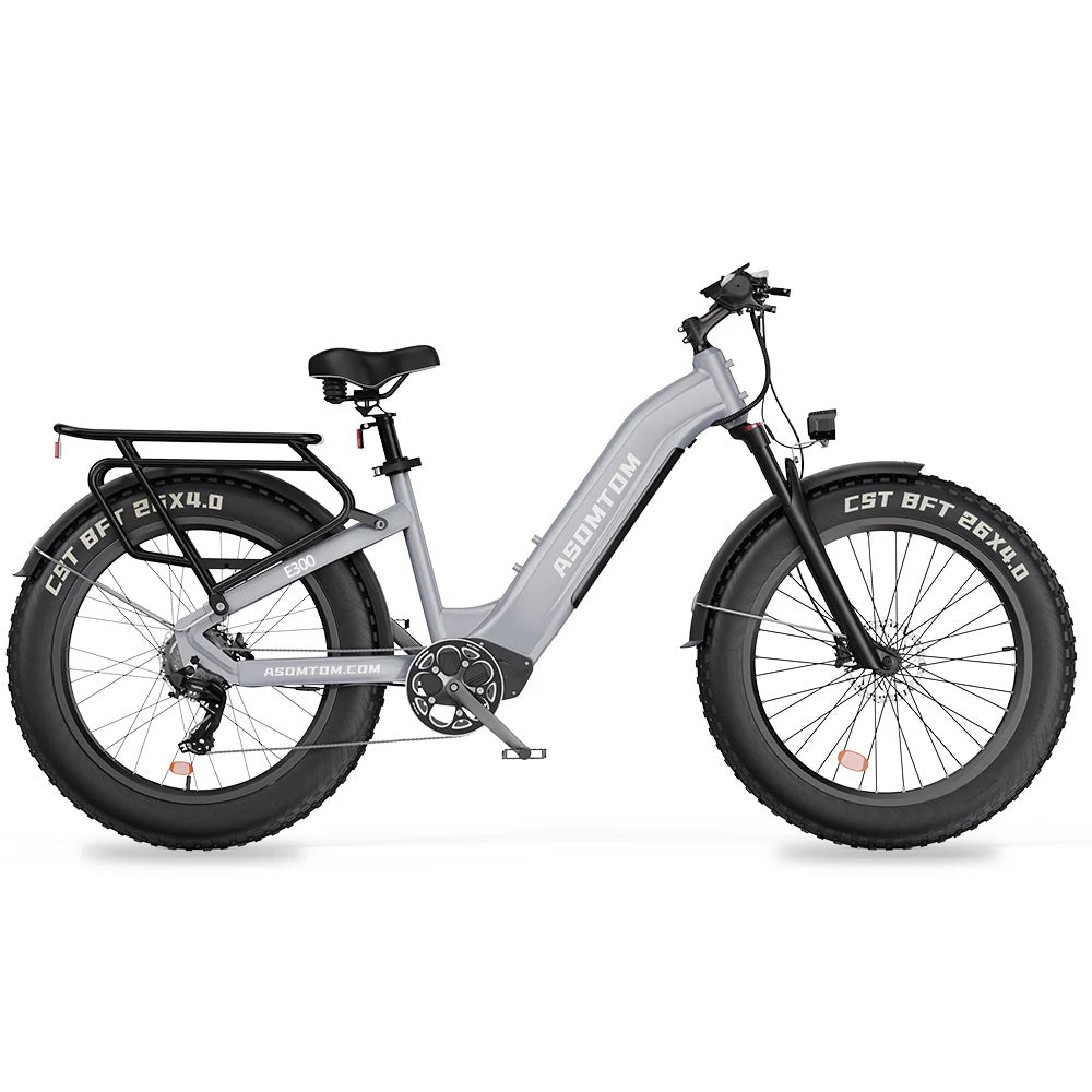 ASOMTOM E300 26" Fat Tire All-terrain Electric Bike 750W Motor 48V 15Ah Battery