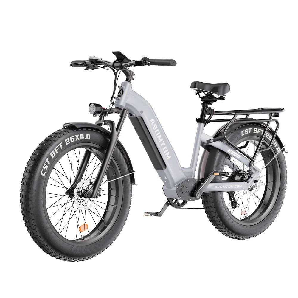 ASOMTOM E300 26" Fat Tire All-terrain Electric Bike 750W Motor 48V 15Ah Battery