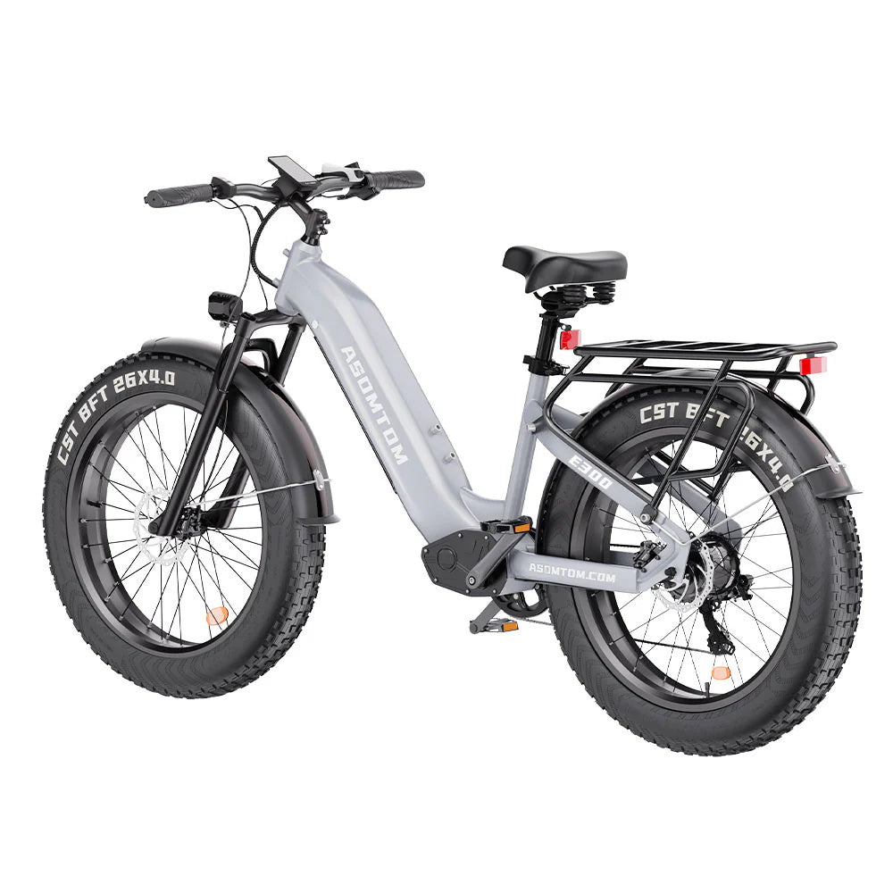 ASOMTOM E300 26" Fat Tire All-terrain Electric Bike 750W Motor 48V 15Ah Battery