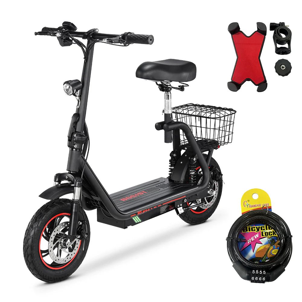 BOGIST M5 Pro-S 12" Folding Electric Scooter 500W Motor 48V 13Ah Battery With Seat