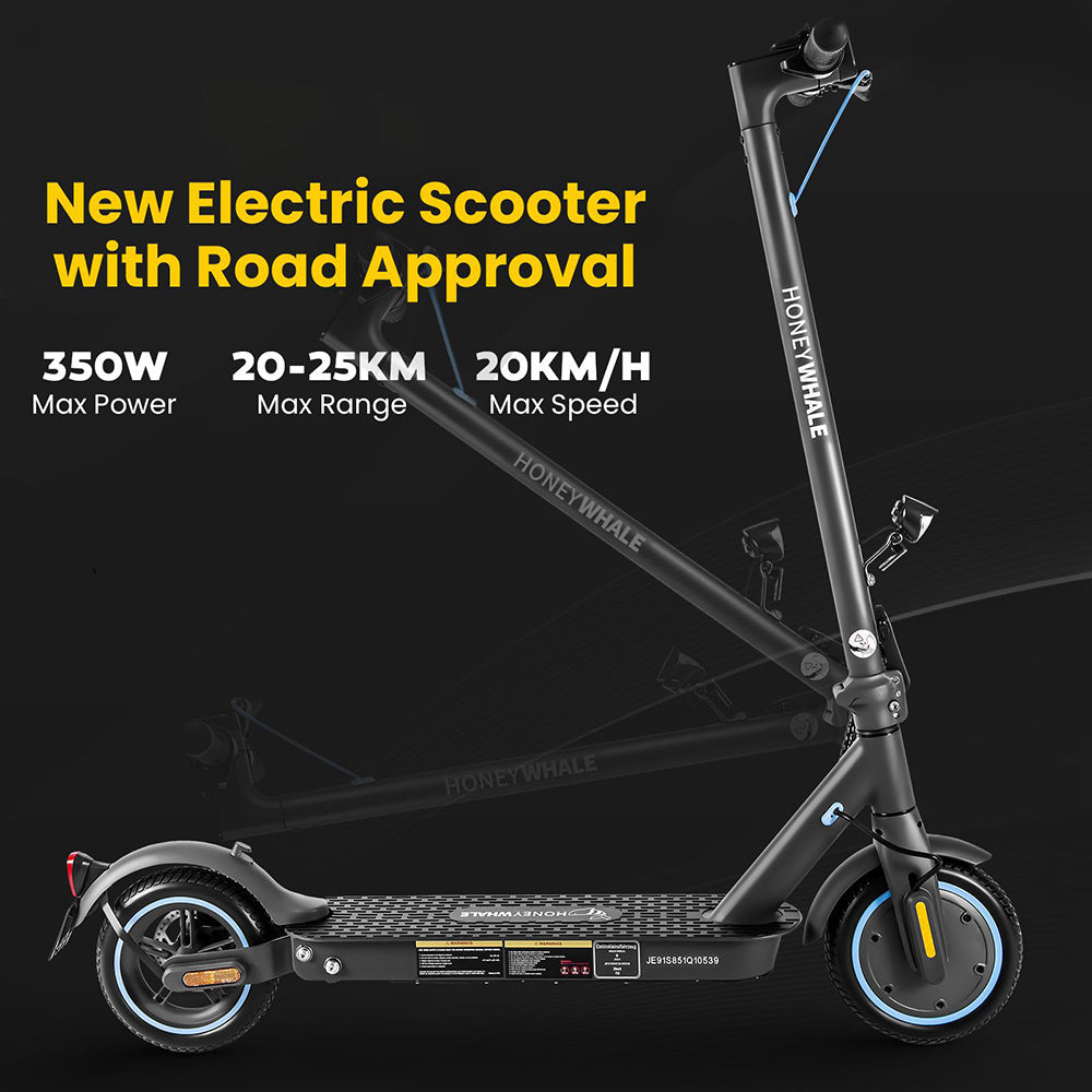 HONEY WHALE E9 8.5" Foldable Electric Scooter 350W Motor 36V 7.5Ah Battery (ABE)