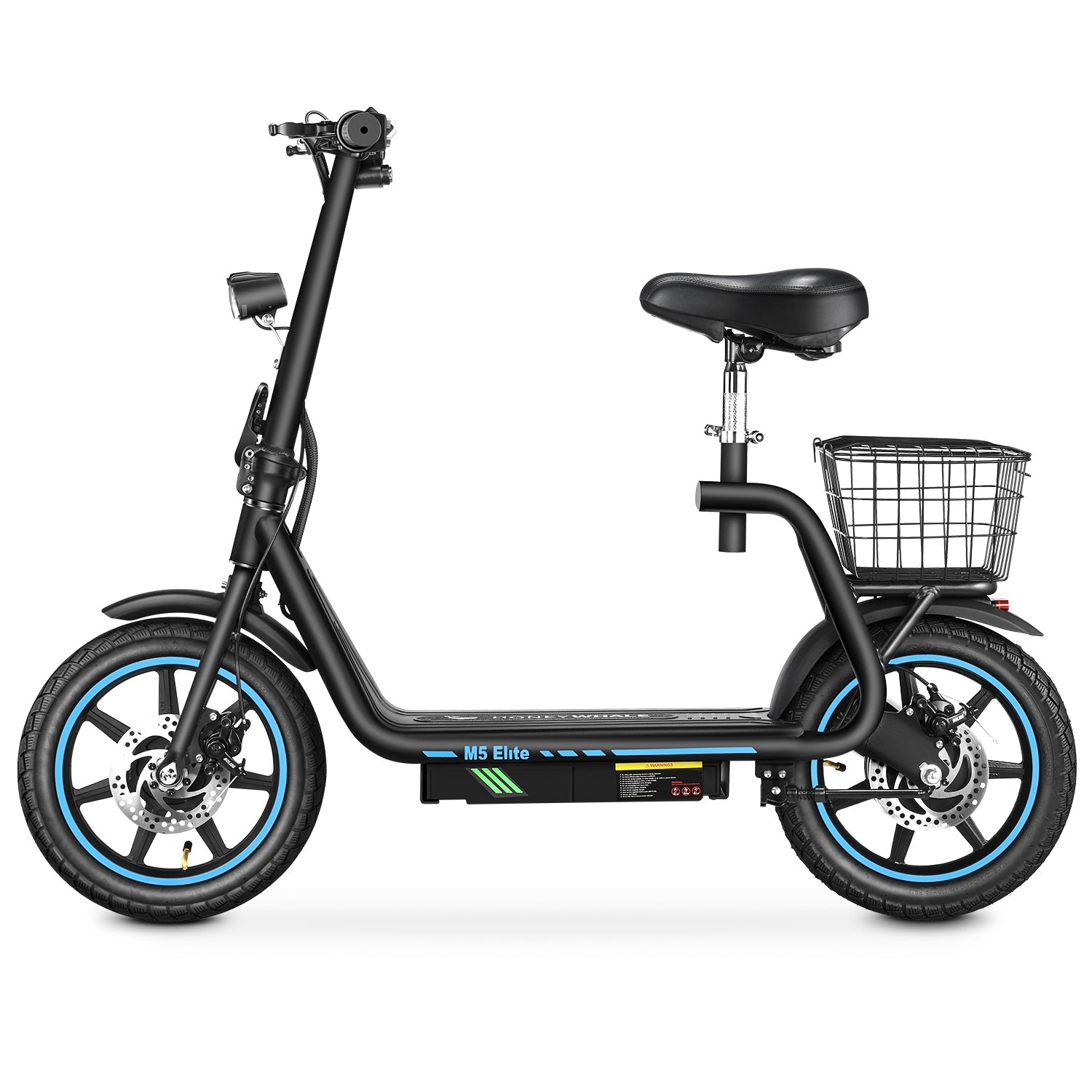 HONEY WHALE M5 Elite 14" Folding Electric Scooter 500W Motor 48V 13Ah Battery