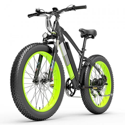 LANKELEISI XC4000 26" Fat Tire Electric Mountain Bike 1000W Motor 48V 17.5Ah Battery