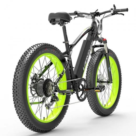 LANKELEISI XC4000 26" Fat Tire Electric Mountain Bike 1000W Motor 48V 17.5Ah Battery